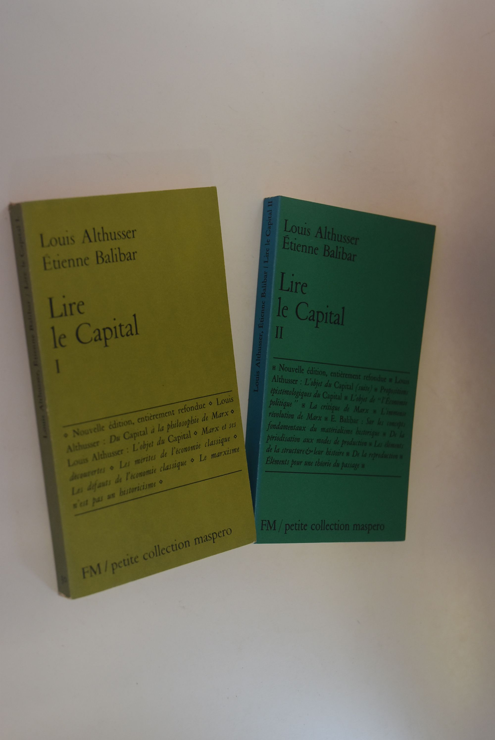 Lire le Capital, tome I + II Petite collection maspero 30+31 - Althusser, Louis und Etienne Balibar