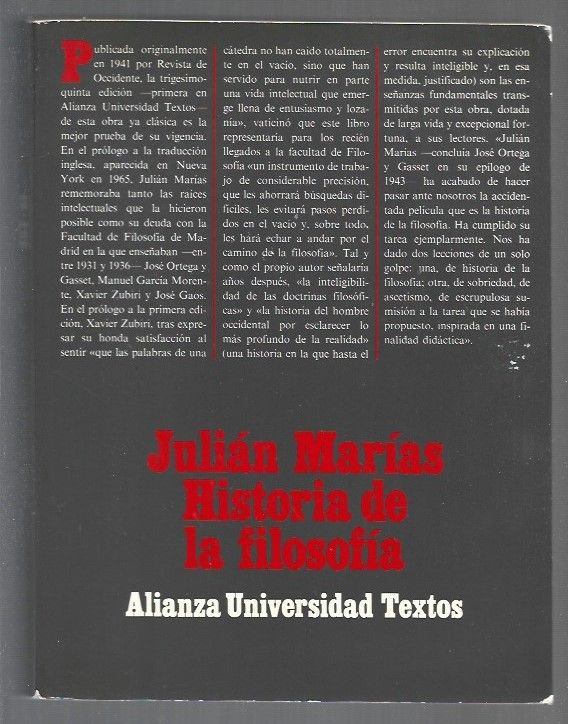 HISTORIA DE LA FILOSOFIA - MARIAS, JULIAN