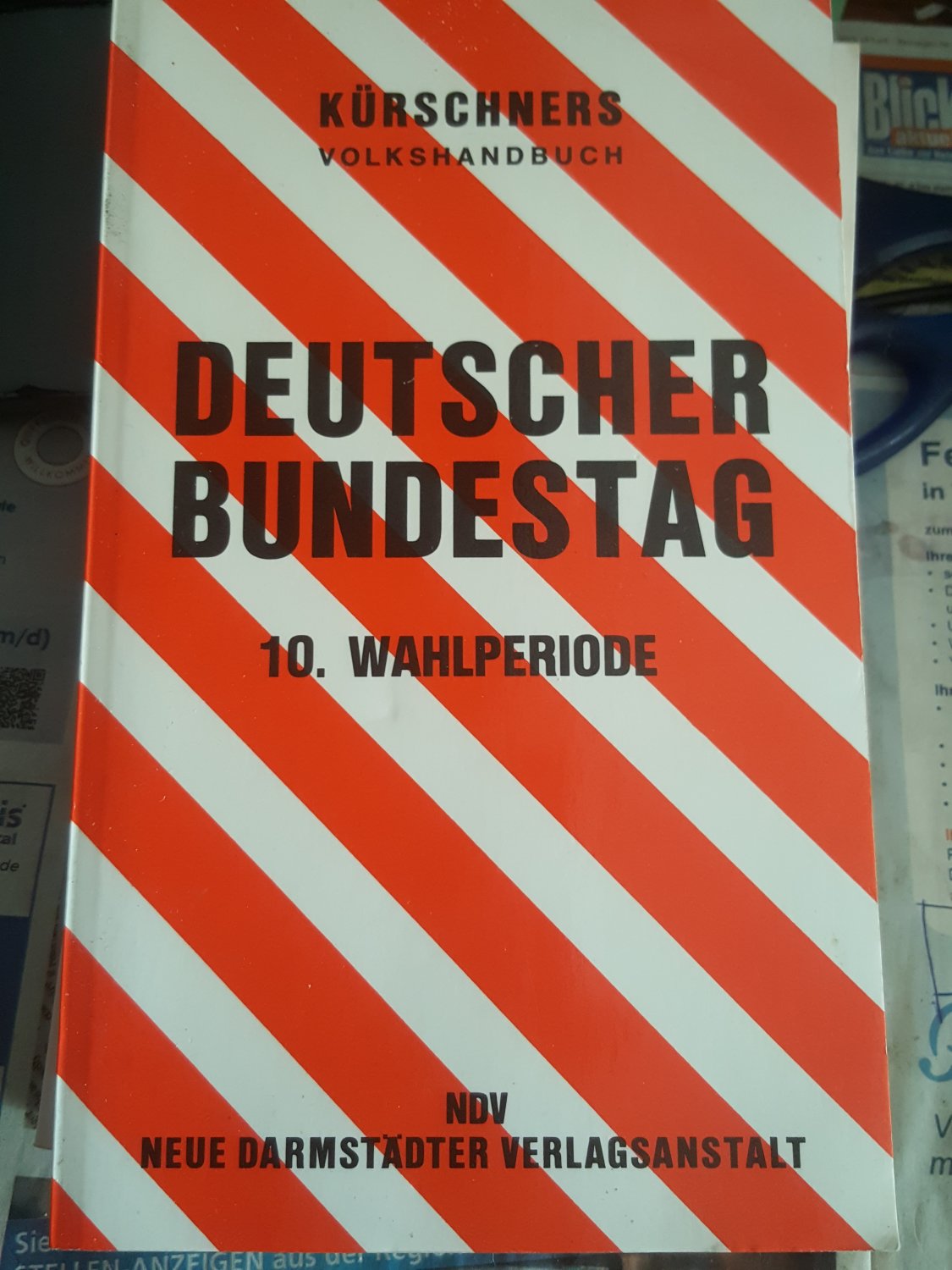 Kürschners Volkshandbuch - Deutscher Bundestag - 10. Wahlperiode 1983 - Dr. Rainer Barzel (Vorwort)