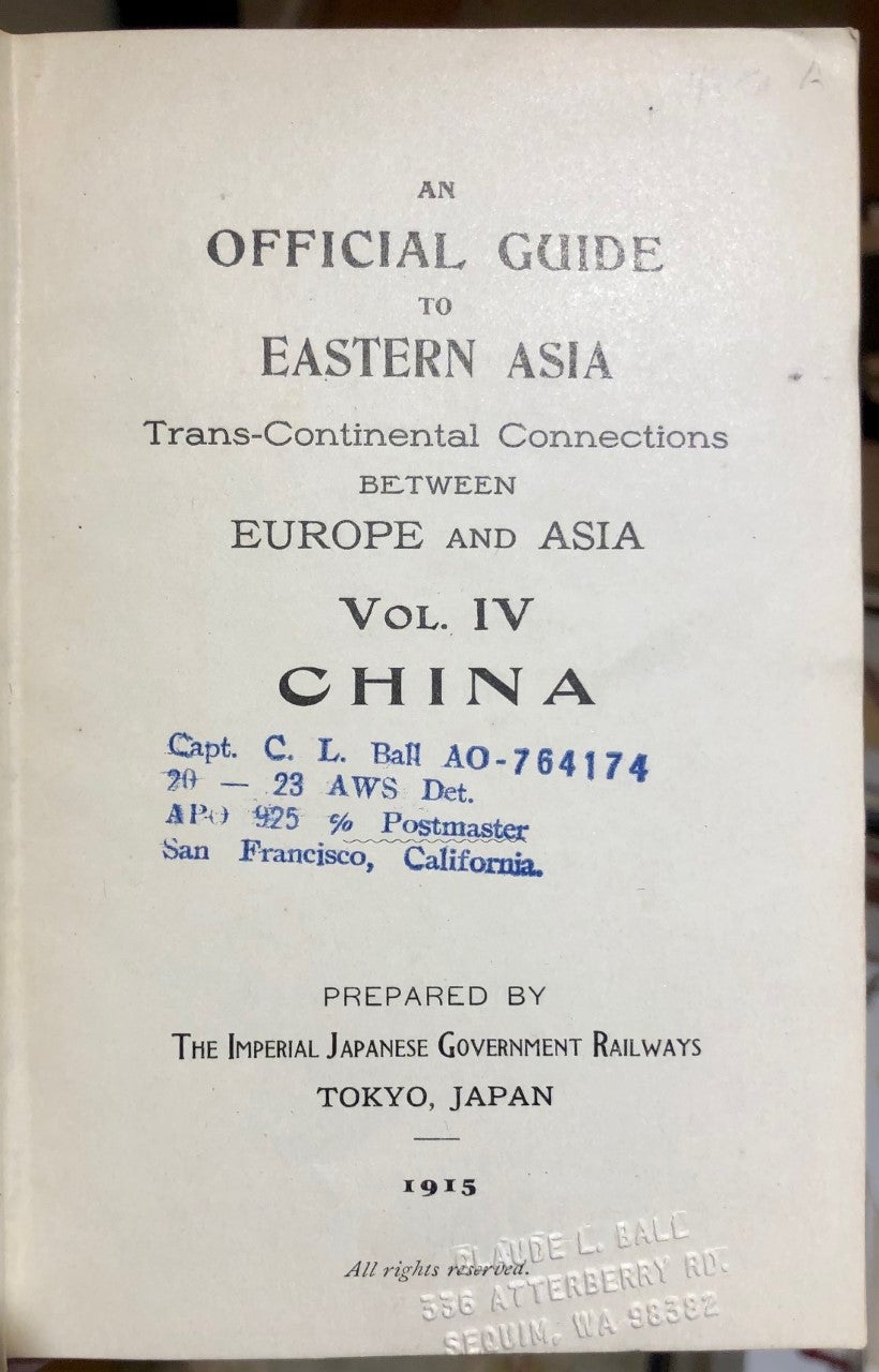 An Official Guide to Eastern Asia Trans-Continental