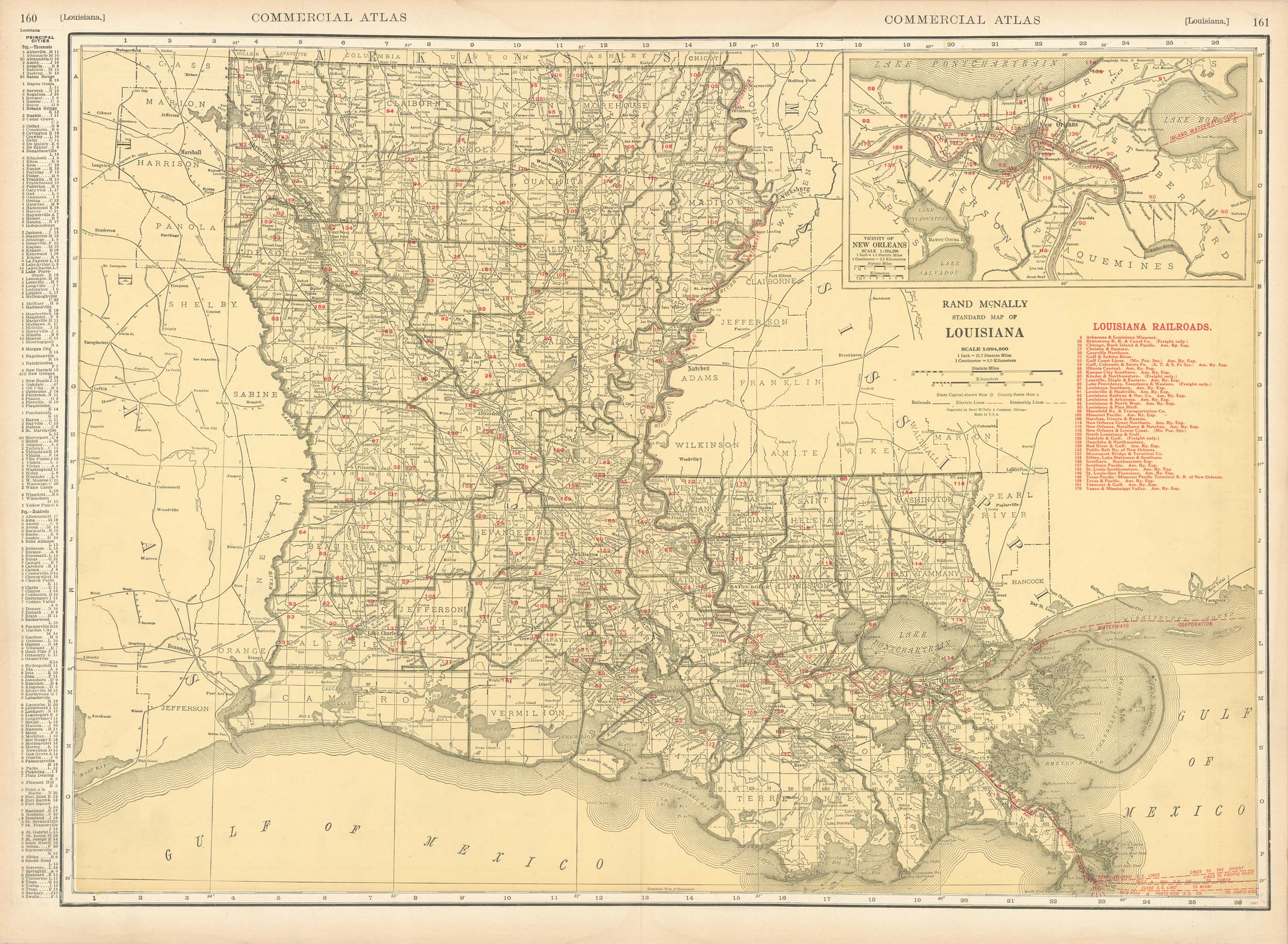 Map of Louisiana - Art Source International