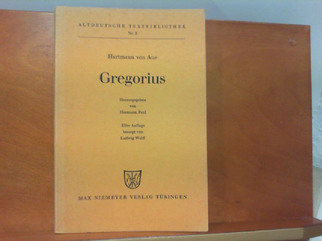 Hartmann von Aue : Gregorius - Altdeutsche Textbibliothek Nr. 2 - Paul, Hermann (Hrsg.)