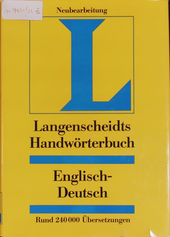 Langenscheidts Handwörterbuch Englisch. - Heinz Messinger