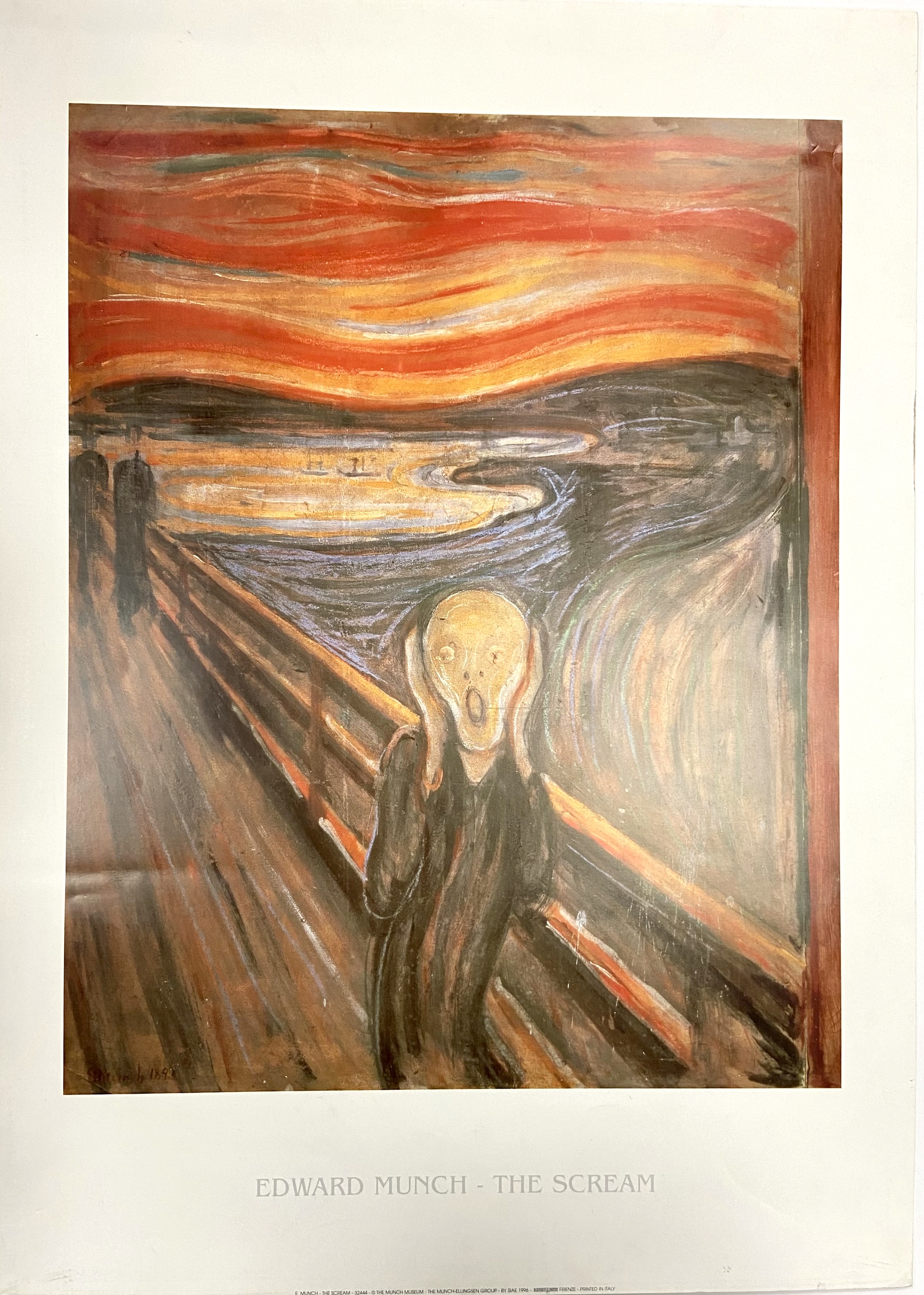 EDWARD MUNCH - THE SCREAM - 1996, 50 X 70 CM POSTER Edward Munch [Very Good]