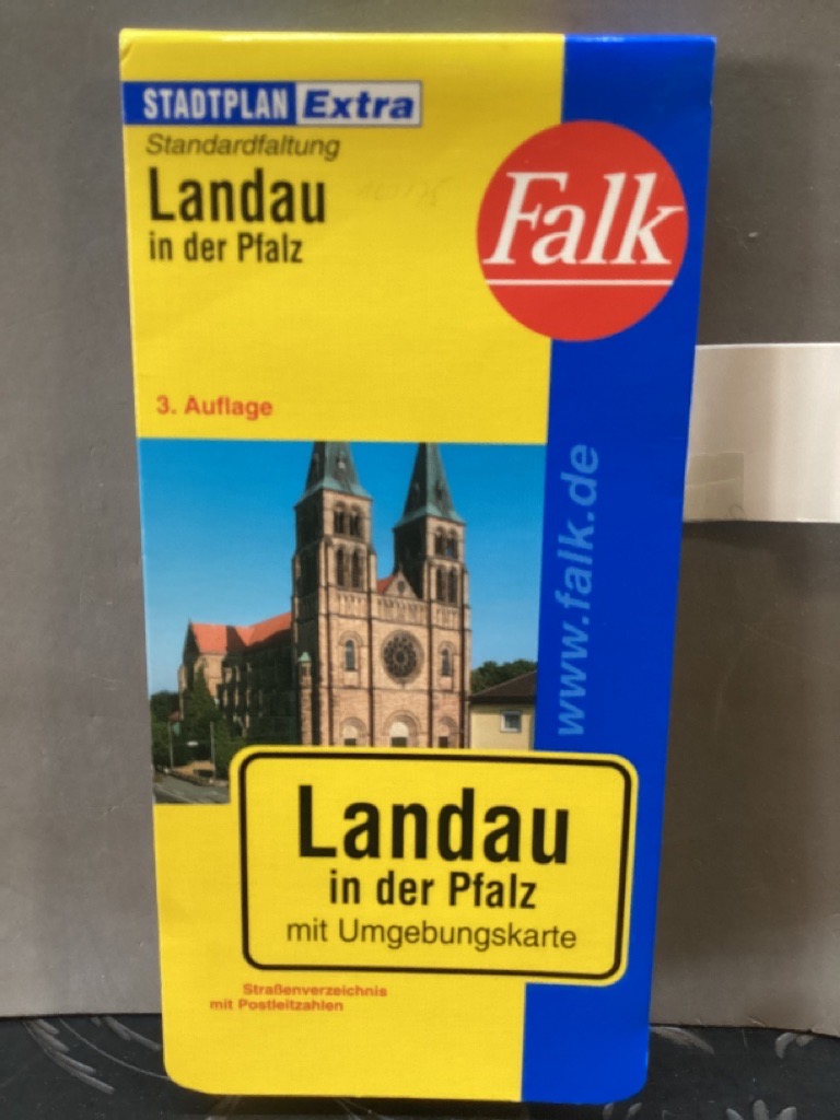 Landau in der Pfalz : + Umgebungskarte ; mit Ortsteilen von Mühlheim, Obertshausen ; Straßenverzeichnis mit Postleitzahlen ; Standardfaltung. Stadtplan extra