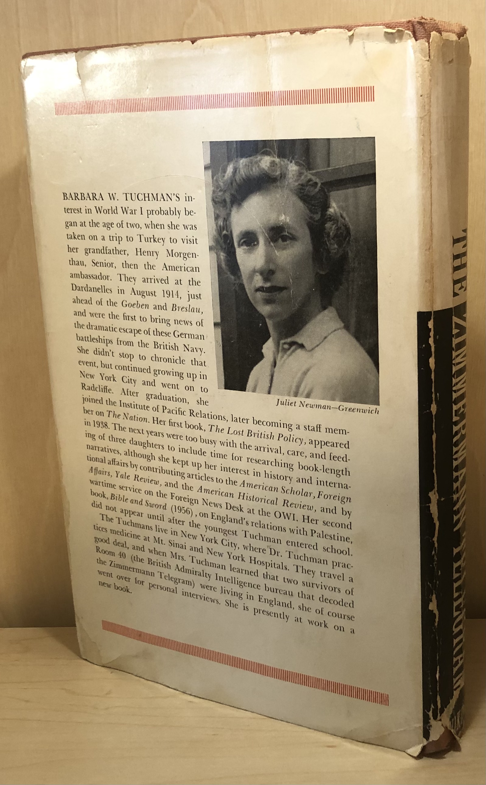 The Zimmermann Telegram by Tuchman, Barbara: Very Good Hardcover (1958 ...