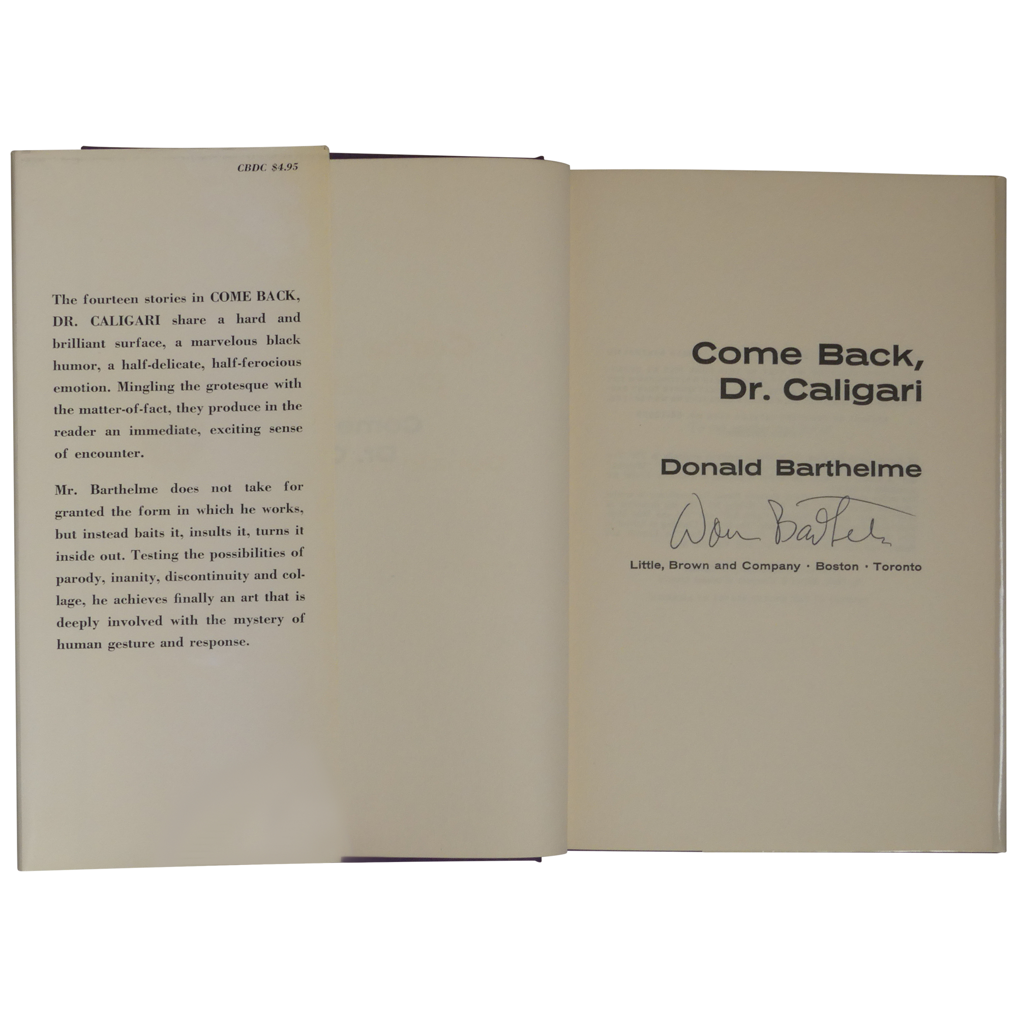 Come Back, Dr. Caligari by Donald Barthelme