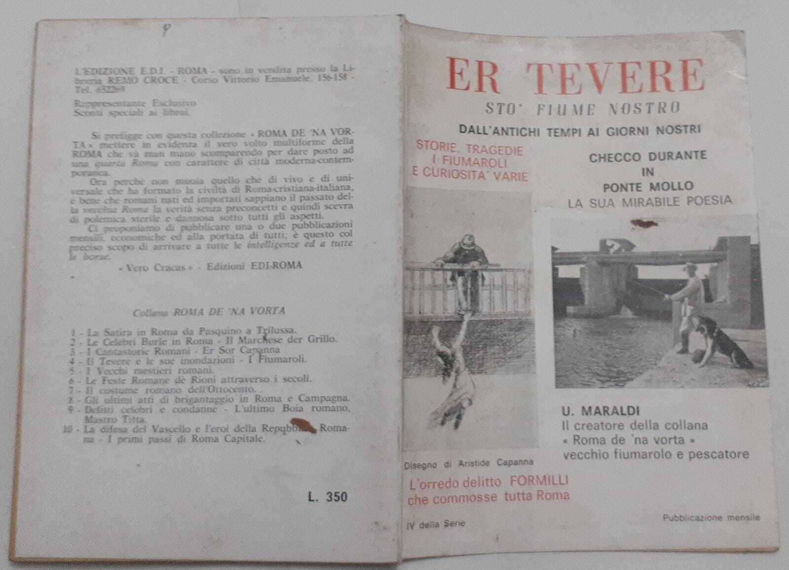 Abebooks Er Tevere stò fiume nostro dall'antichi tempi ai giorni nostri