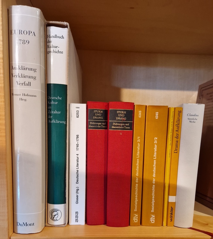 (8 Titel zu Aufklärung/Sturm und Drang/Empfindsamkeit) I Hofmann, W