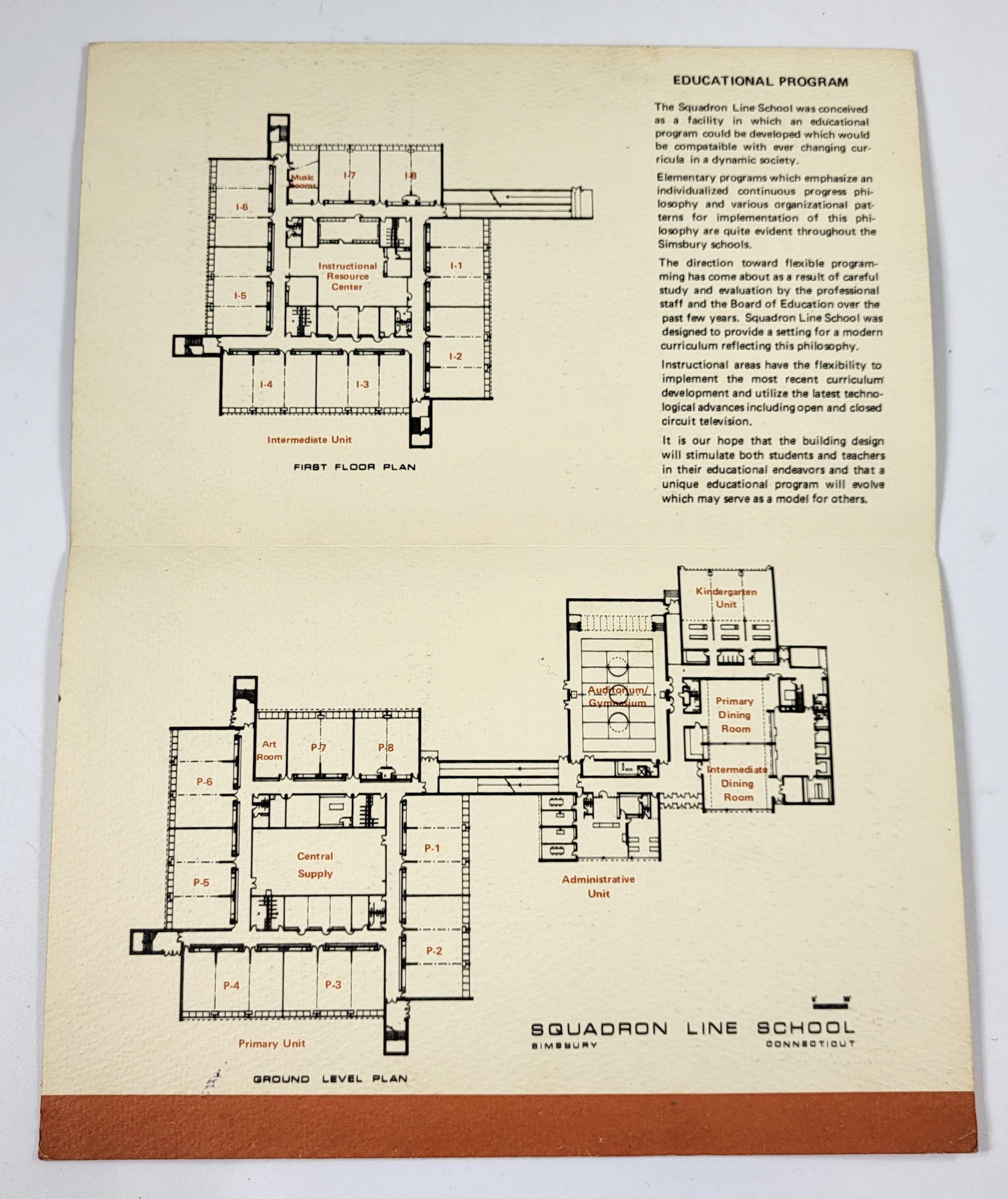 Squadron Line School, Simsbury, Connecticut. Open House October 18