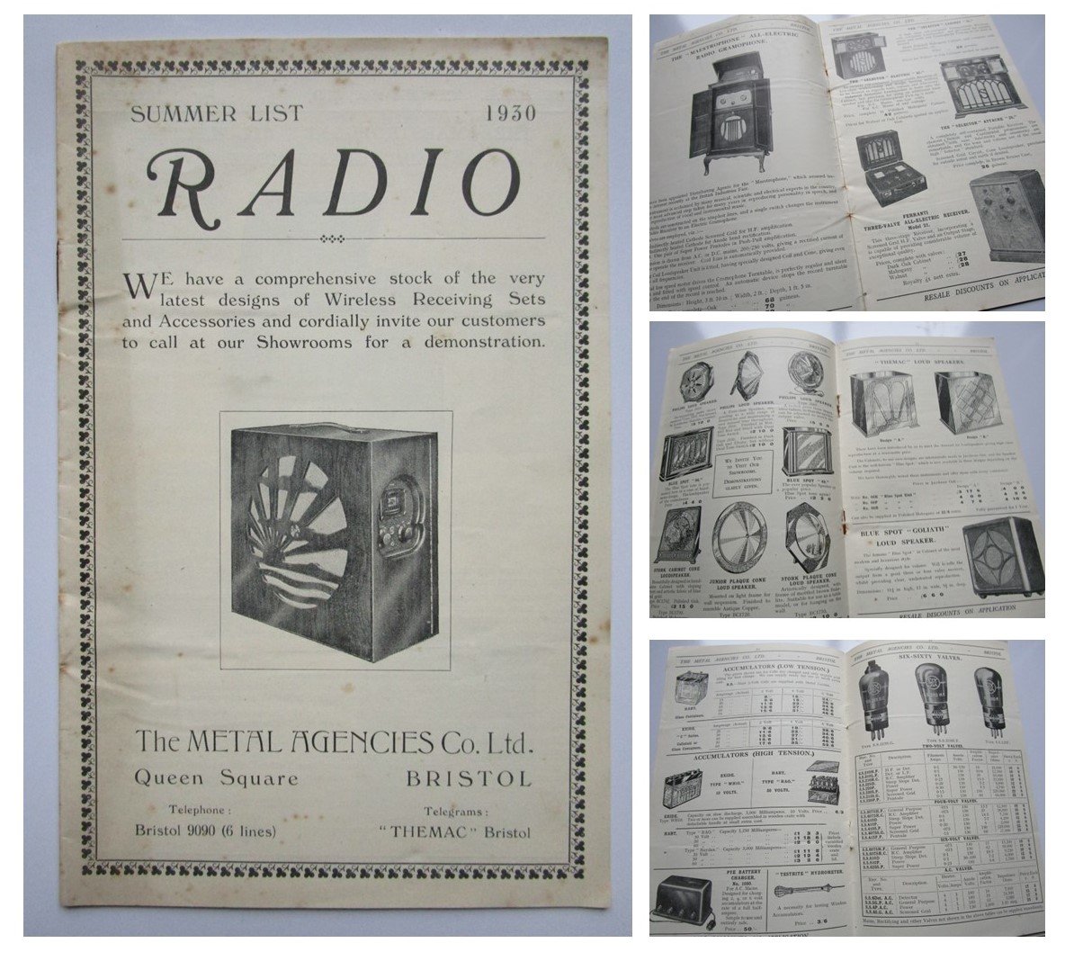 ORIGINAL 1930 RADIO TRADE CATALOGUE, Radios, Wireless Receiving Sets ...