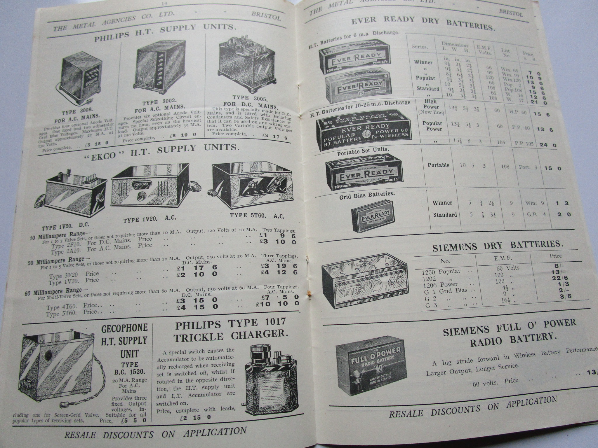 ORIGINAL 1930 RADIO TRADE CATALOGUE, Radios, Wireless Receiving Sets ...