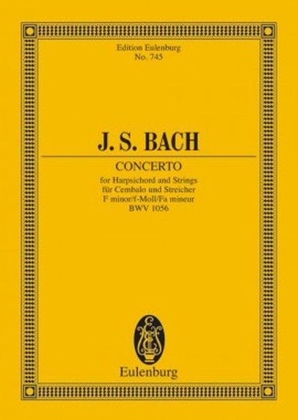 KLKZT F-MOLL BWV1056 - Bach, Johann Sebastian