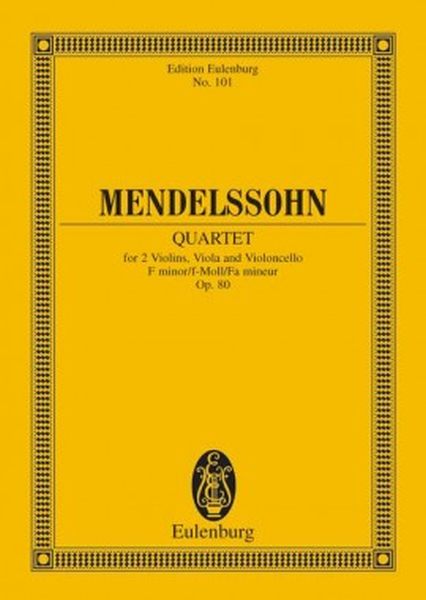 STRQU F-MOLL OP80 - Mendelssohn Bartholdy, Felix