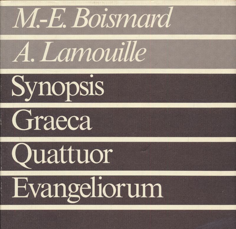 Synopsis Graeca Quattuor Evangeliorum - BOISMARD M E - LAMOUILLE A