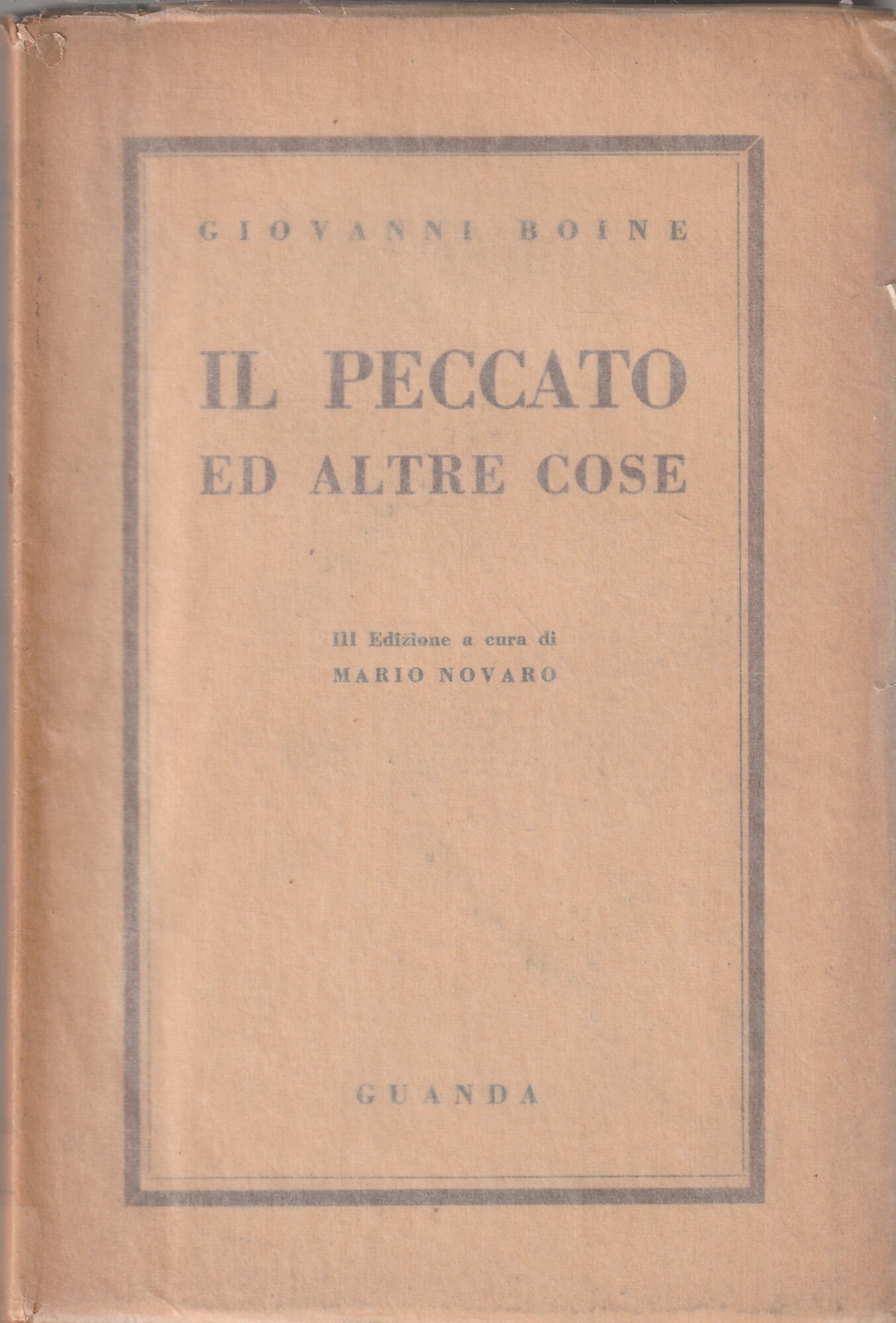 Abebooks 1^ Edizione Il peccato ed altre cose