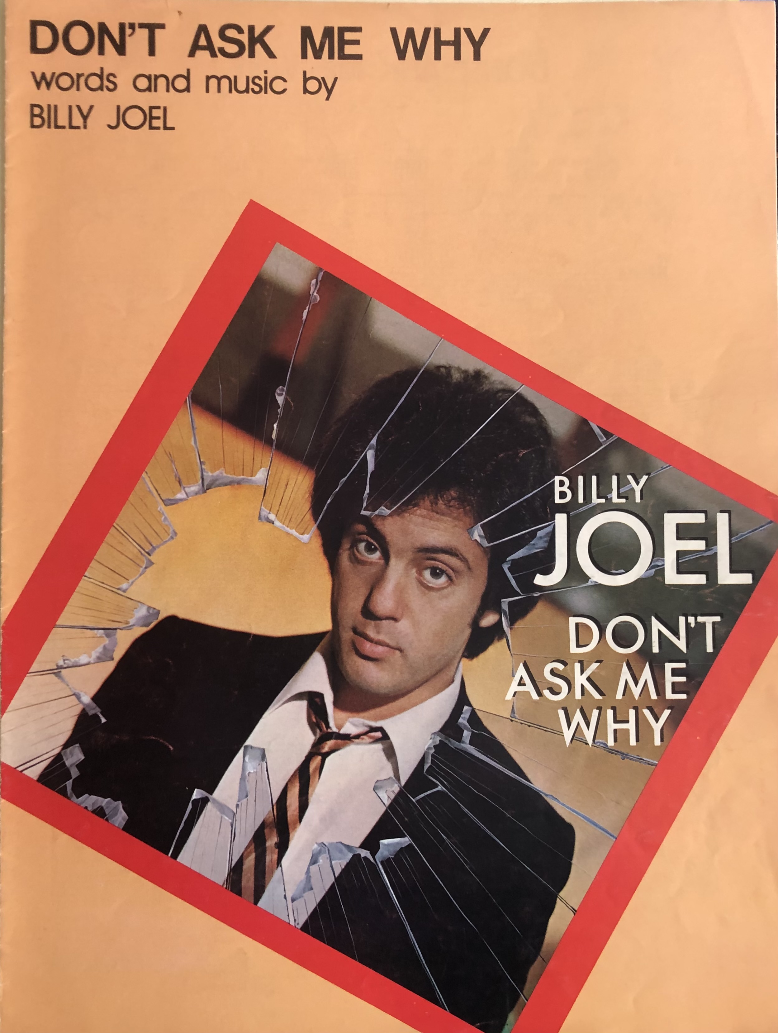 Don t Ask Me Why by Billy Joel 1980 1st Edition Sheet nbsp
