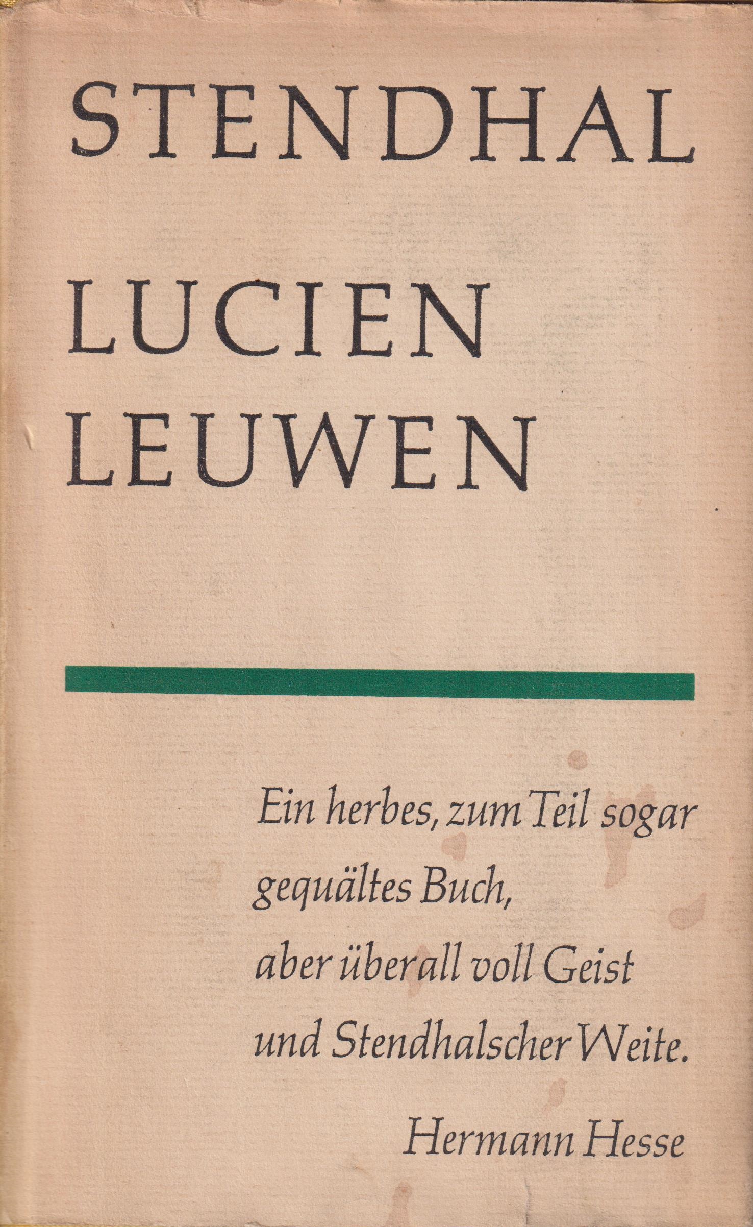 Lucien Leuwen - Stendhal