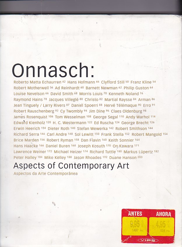 Onnasch : aspects of contemporary art - GROYS , Boris . KIPPHOFF , Petra