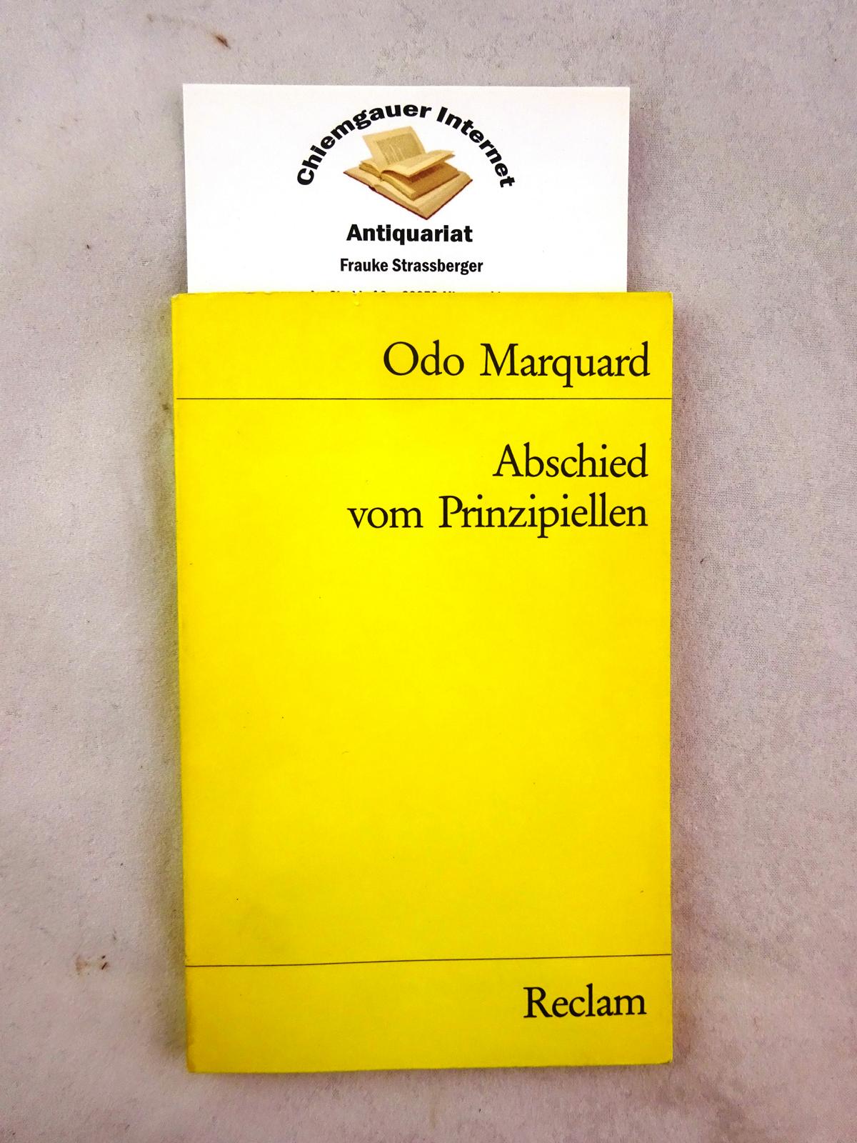 Abschied vom Prinzipiellen : Philosophische Studien. - Marquard, Odo