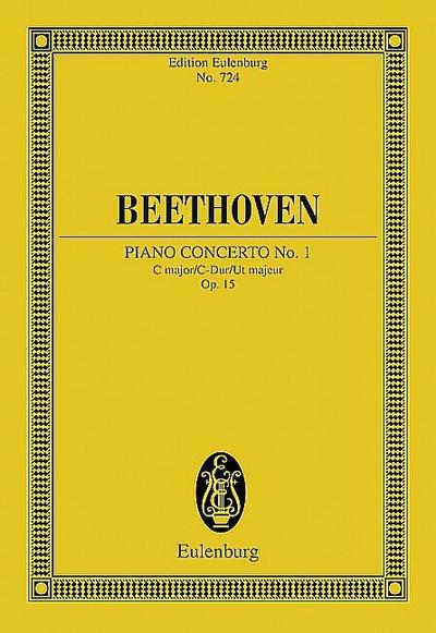 Konzert Nr. 1 C-Dur : op. 15. Klavier und Orchester. Studienpartitur. - Ludwig van Beethoven