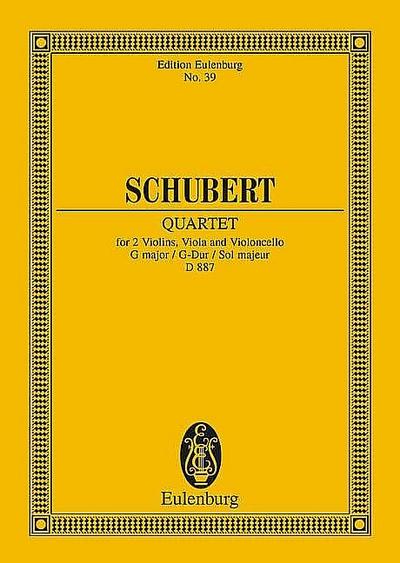 Streichquartett G-Dur : op. 161. D 887. Streichquartett. Studienpartitur., Eulenburg Studienpartituren - Franz Schubert