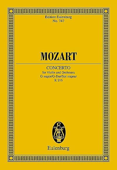 Violinkonzert Nr.3 G-Dur KV 216, Partitur - Wolfgang Amadeus Mozart