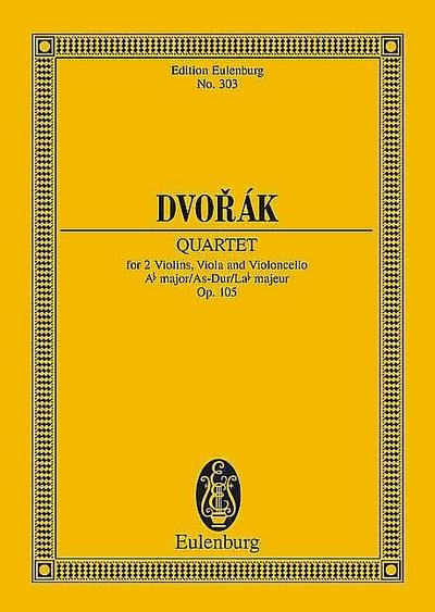 Streichquartett As-Dur : op. 105. B 193. Streichquartett. Studienpartitur. - Antonín Dvorák