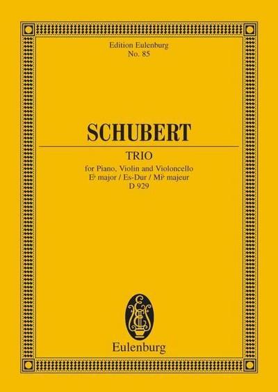 Klaviertrio Es-Dur : op. 100. D 929. Klaviertrio. Studienpartitur., Eulenburg Studienpartituren - Franz Schubert