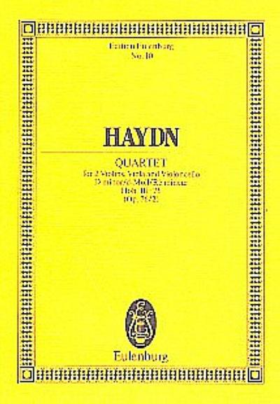 Streichquartett d-Moll,'Quinten' : Erdödy-Quartett Nr. 2. op. 76/2. Hob. III: 76. Streichquartett. Studienpartitur., Eulenburg Studienpartituren - Joseph Haydn