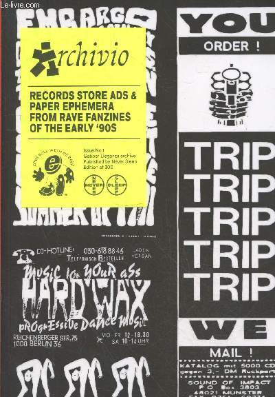 Voorwaarden horizon historisch Records store ADS & paper ephemera from rave fanzines of the early '90s. by  Collectif: bon Couverture souple | Le-Livre