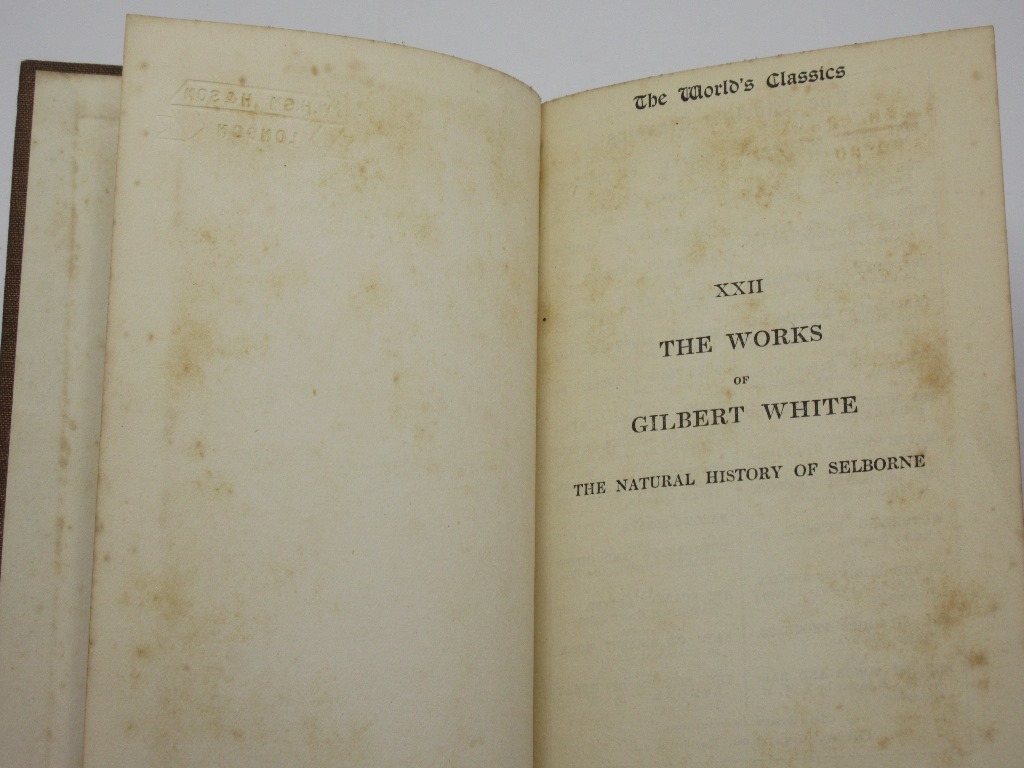 The Natural History Of Selborne World S Classics Series No 22 By Rev