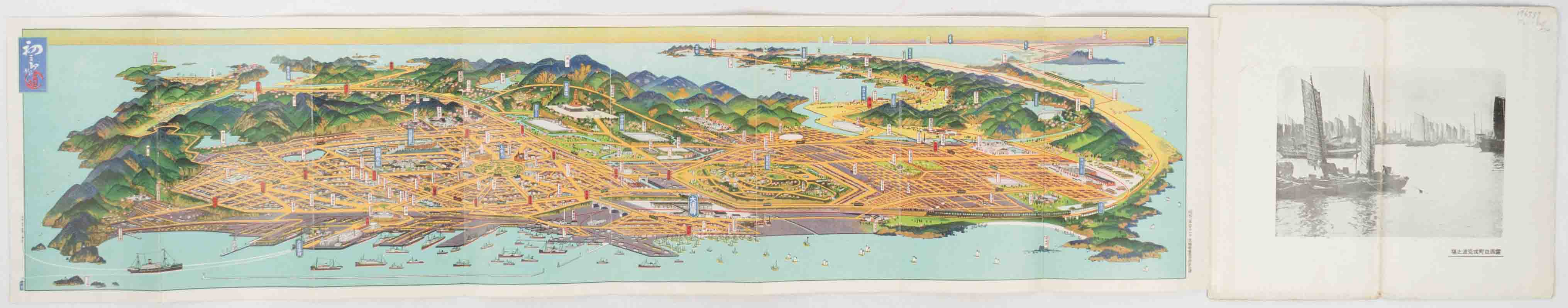 dairen-yoshida-hatsusaburo-s-bird-eye-view-map-and-travel-guide-on