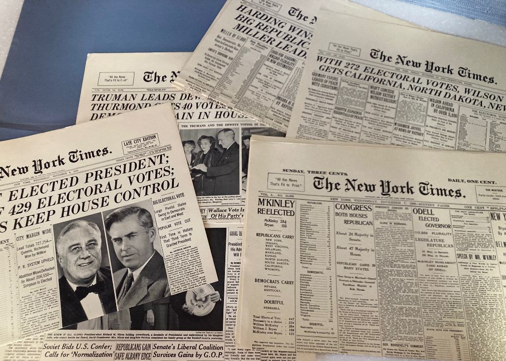 Presidential Elections of the 20th Century As Reported on the Front