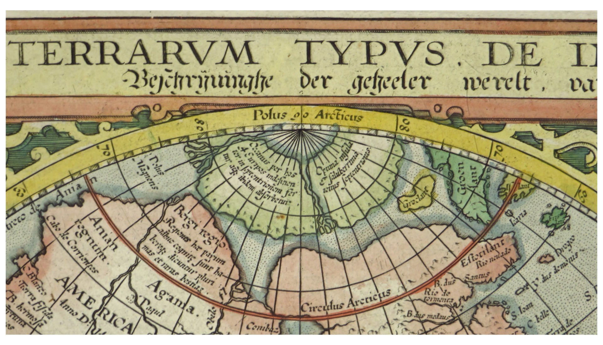 Oude, antieke wereldkaart in twee halfronden. von KAART|MAP: (1621