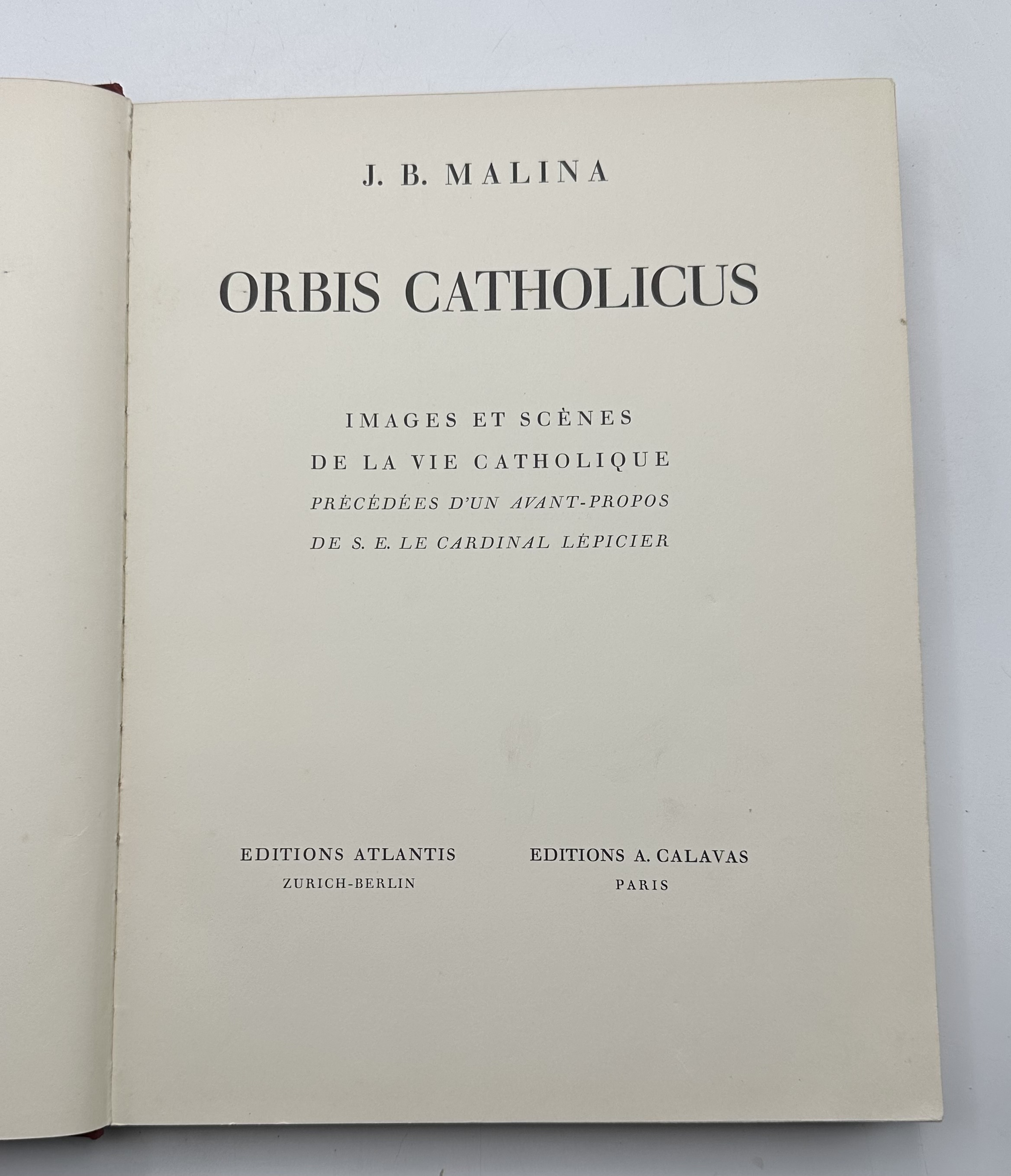 J.-B. Malina. Orbis catholicus. Images et scènes de la vie catholique ...