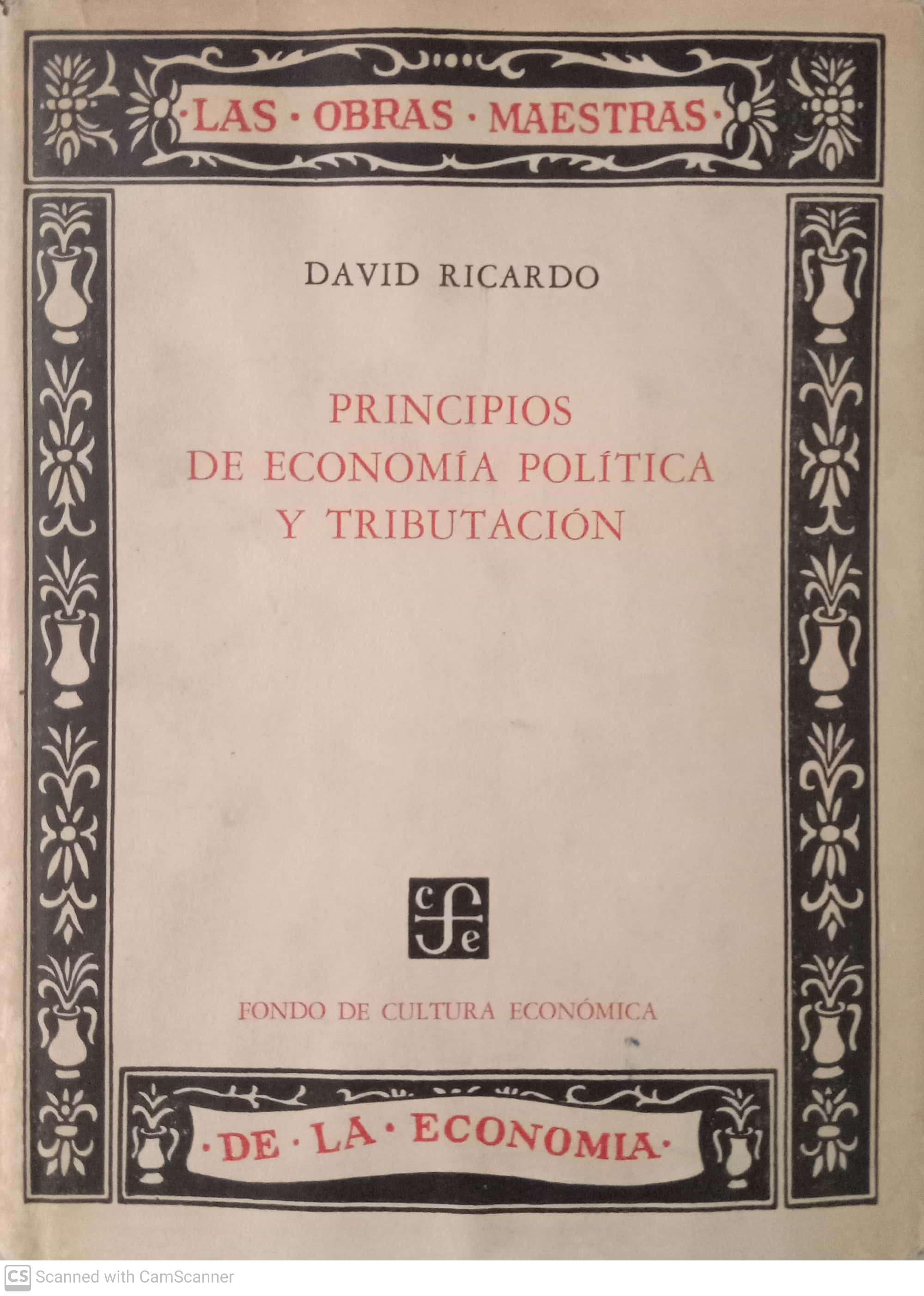 Principios de economía política y tributación