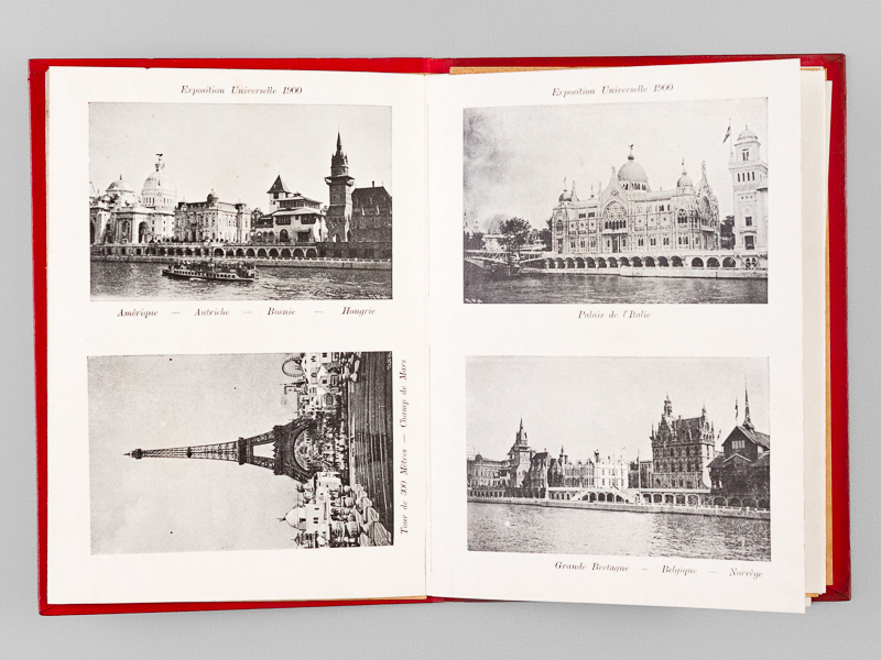[ Lot de 3 albums souvenirs de l'Exposition Universelle de 1900 ] Album photographique