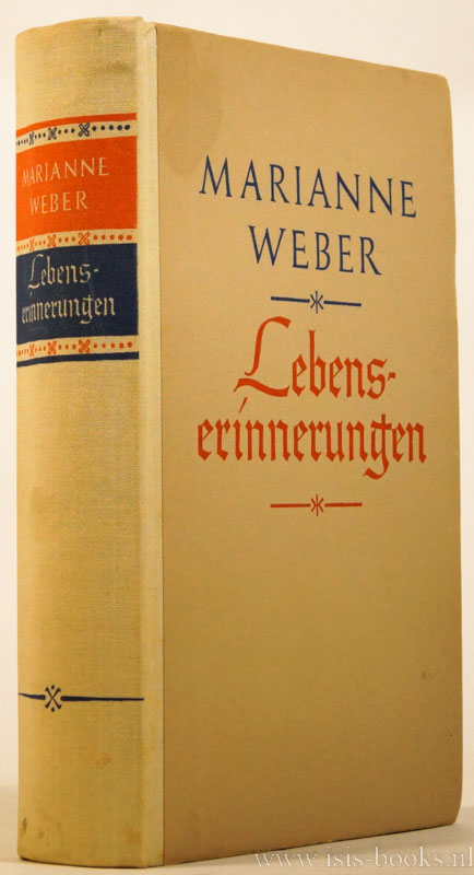 Lebenserinnerungen. - WEBER, MARIANNE