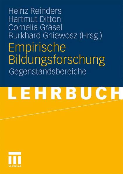 Empirische Bildungsforschung: Gegenstandsbereiche (German Edition) - Reinders, Heinz
