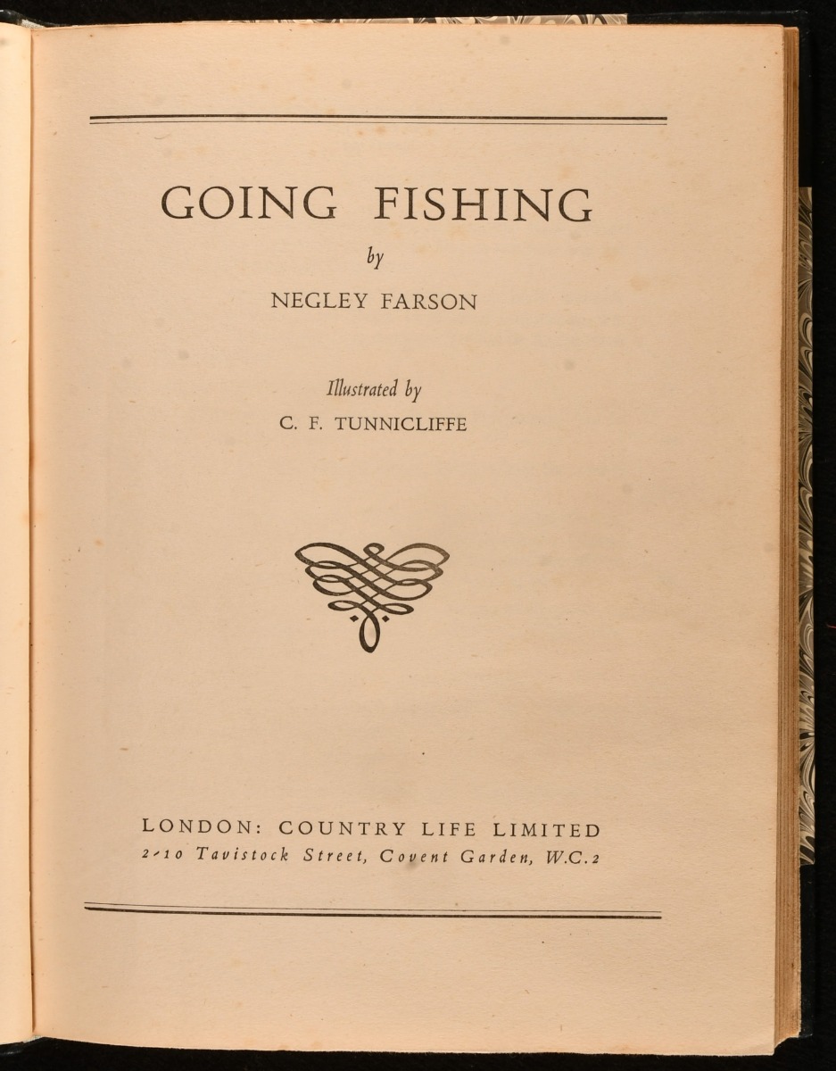 Going Fishing, Negley Farson, illustrated C F Tuncliffe, Country Life 1949