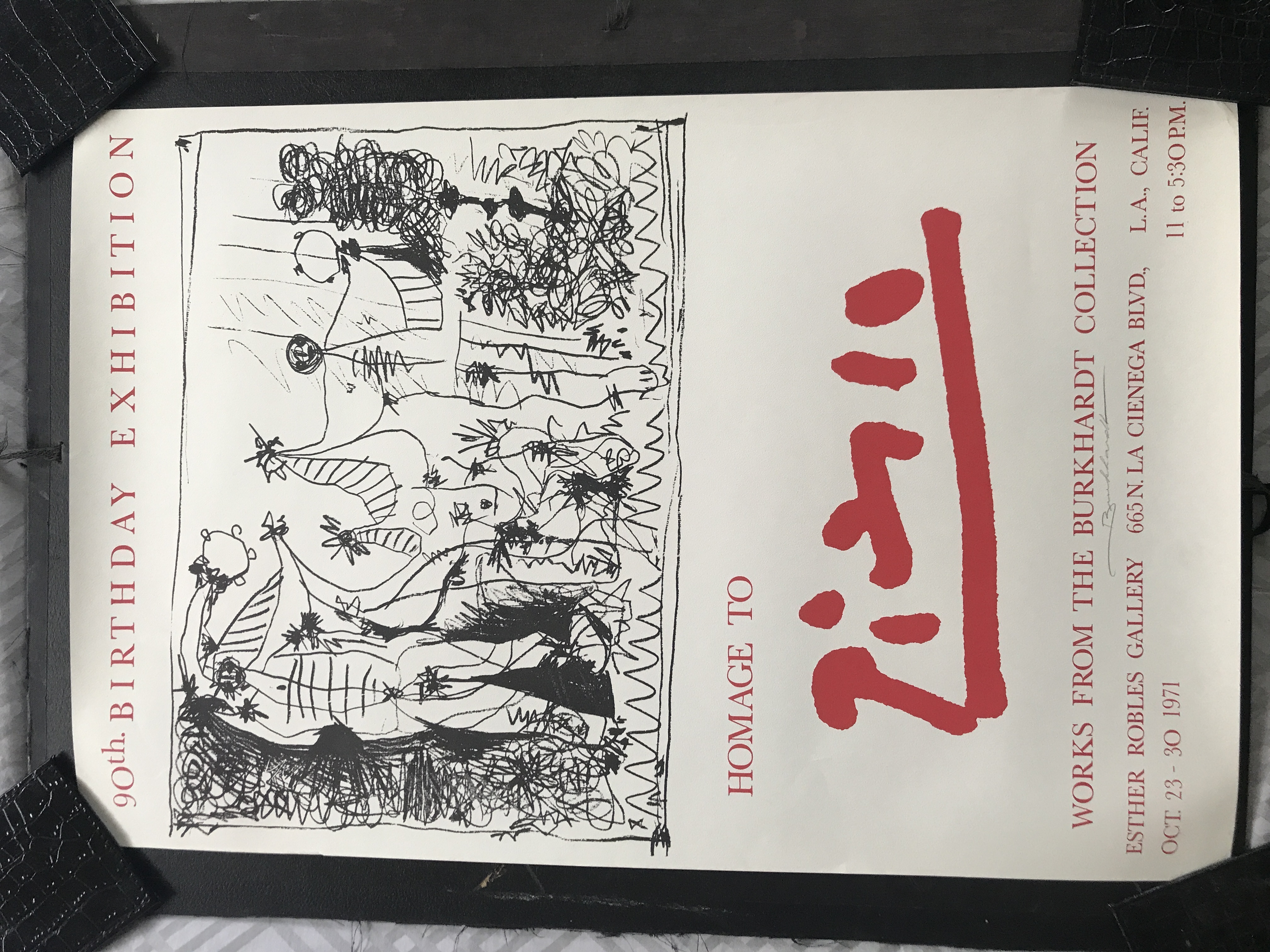 Homage to Picasso: 90th Birthday Exhibition Works From the Burkhardt Collection (SIGNED) [Very Good]