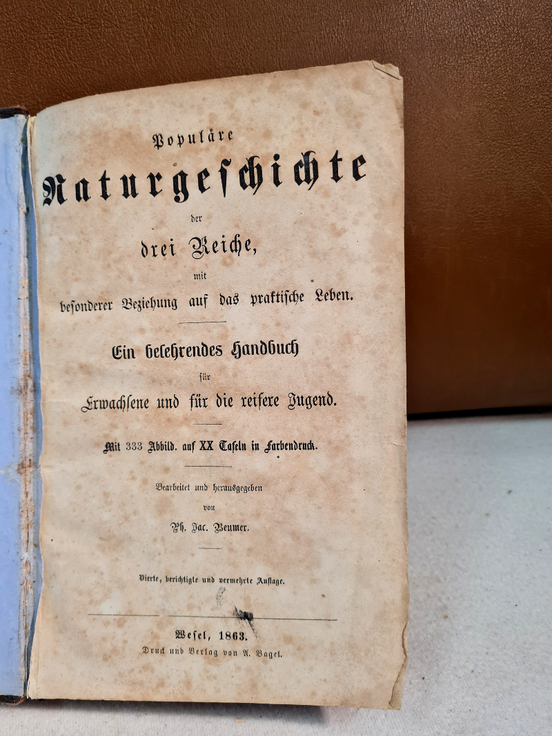Der Reiche Populäre Naturgeschichte der drei Reiche, mit besonderer Beziehung auf ...