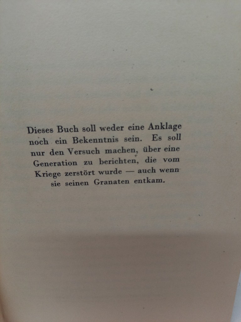 Im Westen Nichts Neues Von Erich Maria Remarque Im Westen nichts Neues. von Remarque, Erich Maria:: (1929