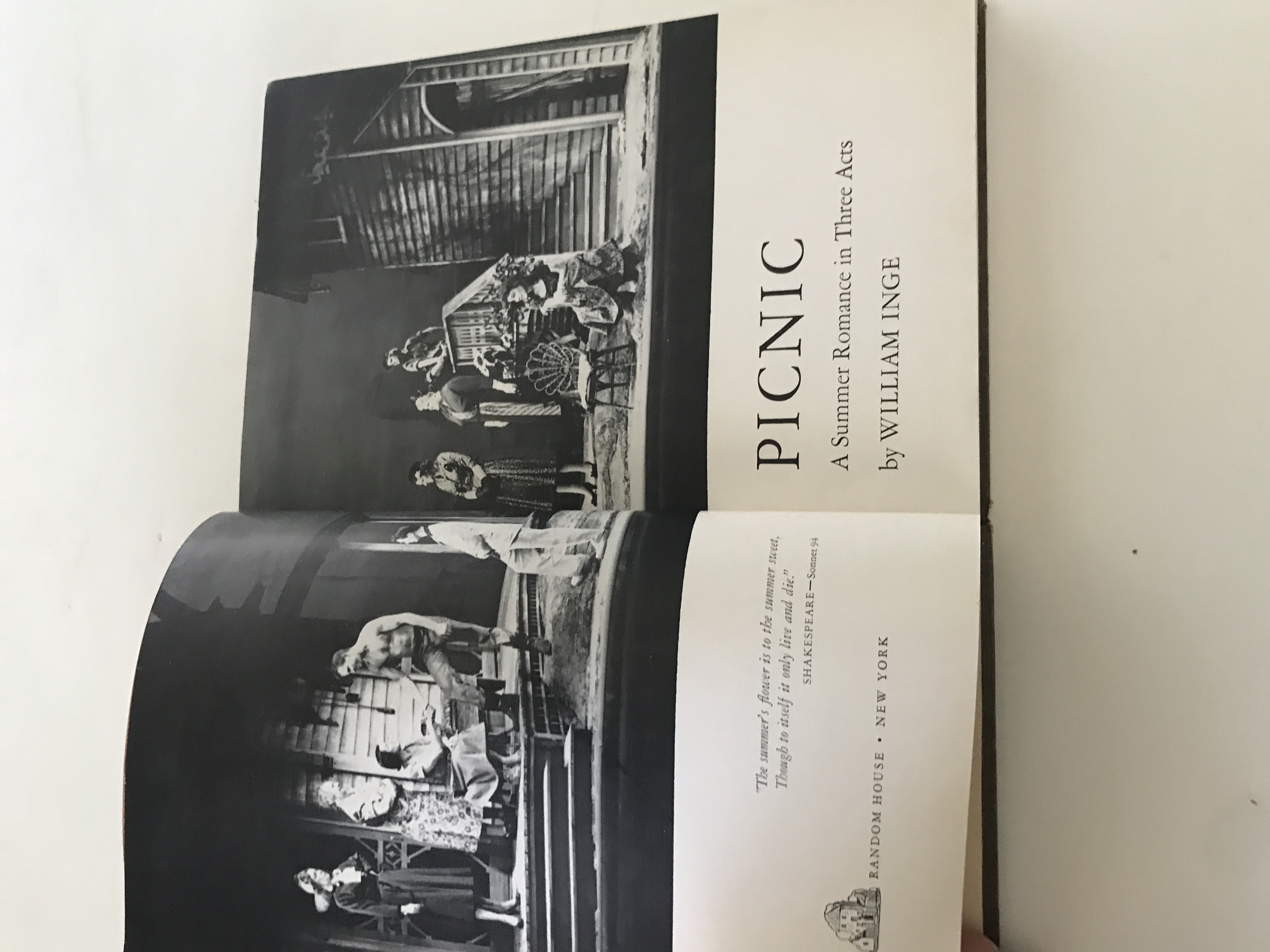 Picnic by William Inge Good Hardcover (1953) 1st Edition Sheapast