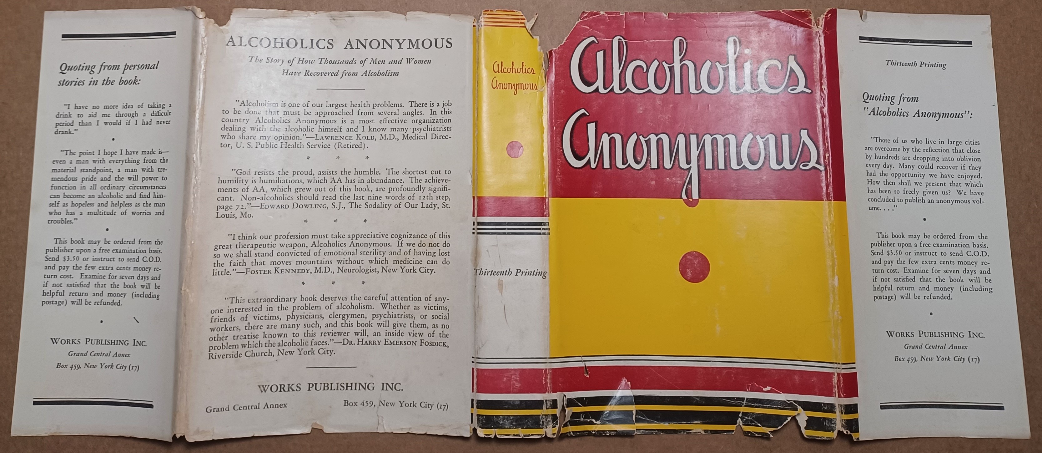 ALCOHOLICS ANONYMOUS; THE STORY OF HOW MANY THOUSANDS OF MEN AND WOMEN HAVE RECOVERED FROM