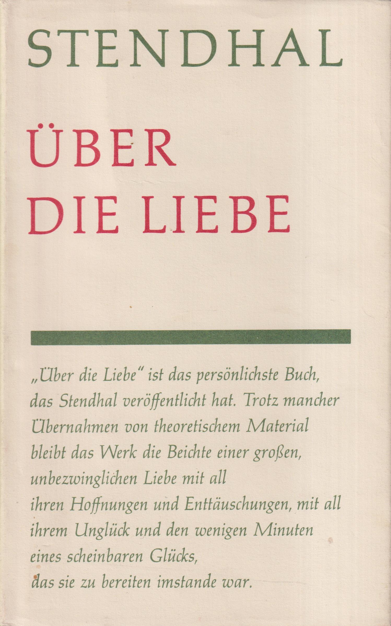 Über die Liebe - Stendhal