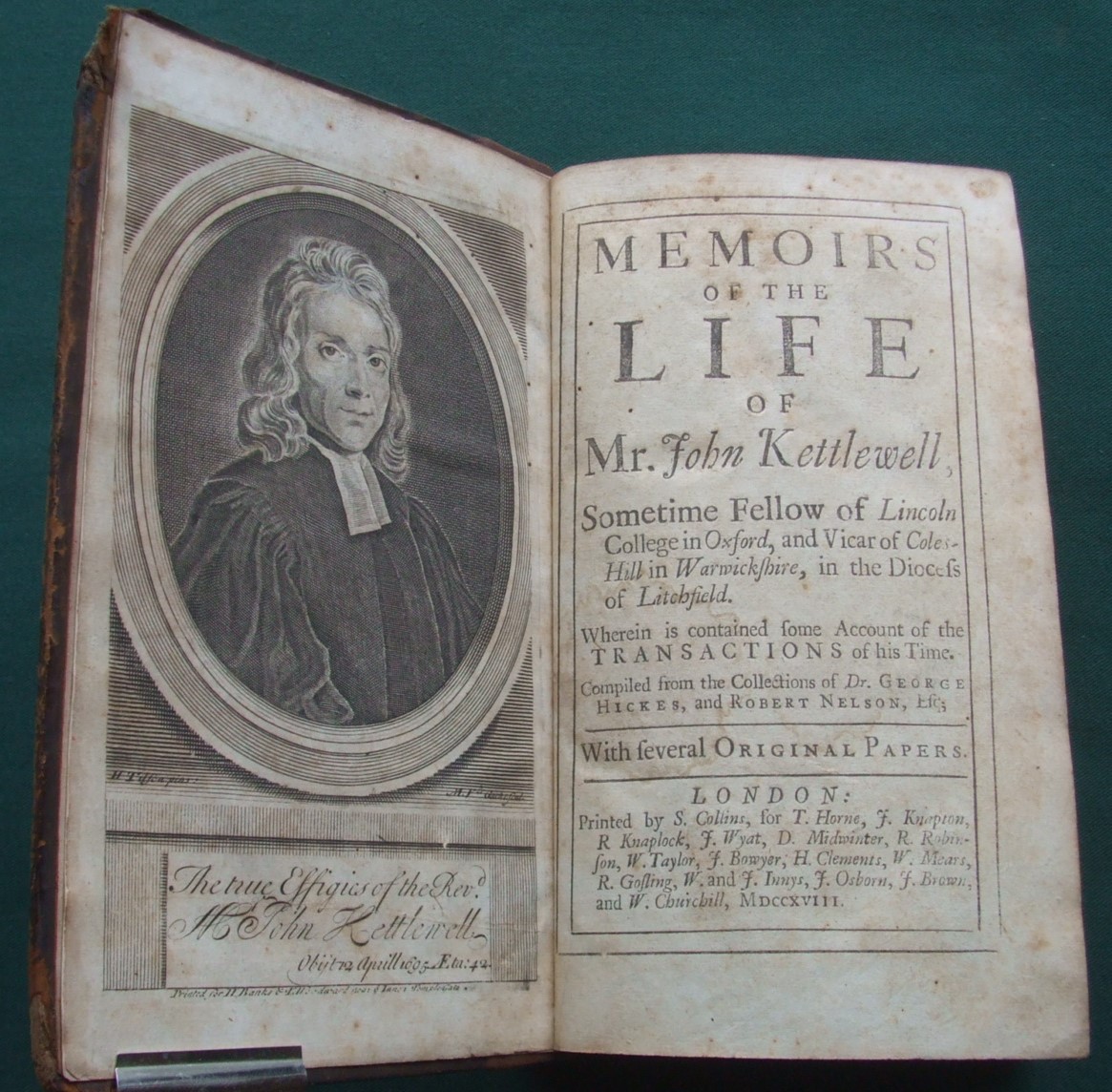 Memoirs of the Life of Mr. John Kettlewell Sometime Fellow of Lincoln
