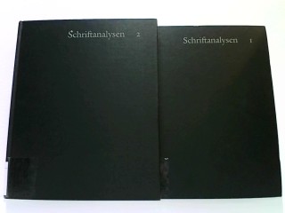 Konvolut aus 2 Bänden! Schriftanalysen - Untersuchungen zur Geschichte typografischer Schriften. Band 1 und 2 ! - Max Caflisch