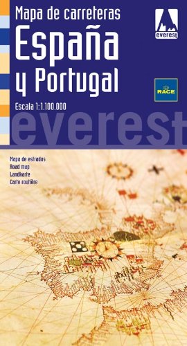 Mapa de carreteras de Espaa y Portugal. 1:1.100.000 by Cartografa Everest:  Good